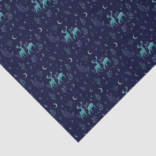 Blue Deer Tissue Paper Tissuepapier (Detail)