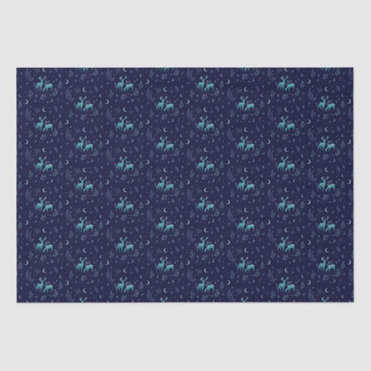 Blue Deer Tissue Paper Tissuepapier (Voorkant)
