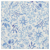 Blue Delft Fabric Stof (Close Up)