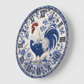 Blue Delft Rooster Farmhouse Grote Klok (Hoek)