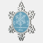 Blue Delicate Snowflakes Holiday Ornament (Rechts)