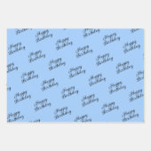 Blue Delphinium Bloemen gecoördineerd Inpakpapier Vel (Voorkant 2)