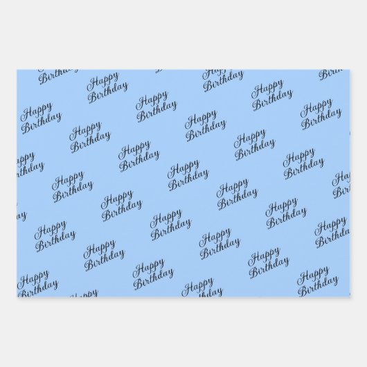 Blue Delphinium Bloemen gecoördineerd Inpakpapier Vel (Voorkant 2)