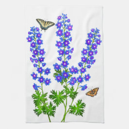 Blue Delphinium Larkspur Flowers American MoJo Kit Theedoek