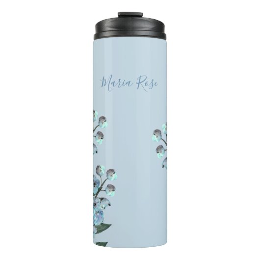 Blue Delphinium Thermal Tumbler Thermosbeker (Voorkant)