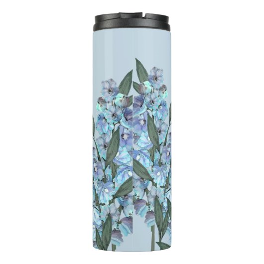 Blue Delphinium Thermal Tumbler Thermosbeker (Achterkant)