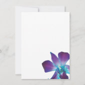 Blue Dendrobium Orchid Bridal Shower Kaart (Achterkant)