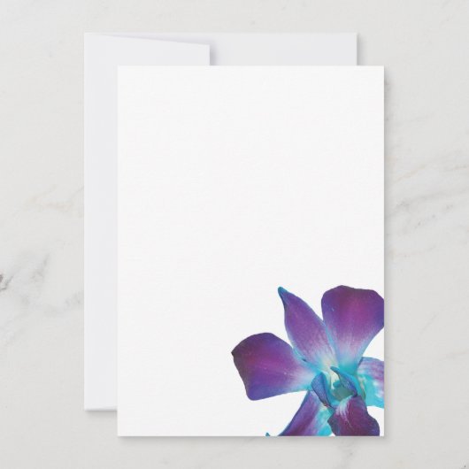 Blue Dendrobium Orchid Bridal Shower Kaart (Achterkant)