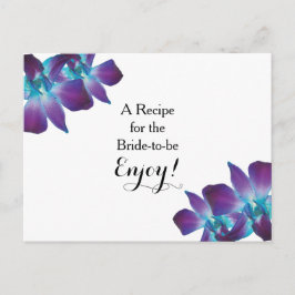 Blue Dendrobium Orchid Recept Kaart Vrijgezellenfe