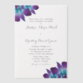 Blue Dendrobium Orchid Vellum Huwelijksuitnodiging Uitnodigingen (Voorkant)