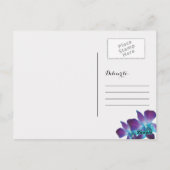 Blue Dendrobium Orchid Wedding Dank je wel Briefkaart (Achterkant)