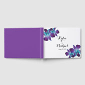 Blue Dendrobium Orchid Wedding Gastenboek (Volledig)