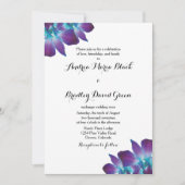 Blue Dendrobium Orchid Wedding Invitation Kaart (Voorkant)