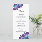 Blue Dendrobium Orchid Wedding Menu (Staand voorkant)