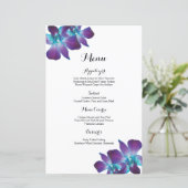 Blue Dendrobium Orchid Wedding Menu (Staand voorkant)