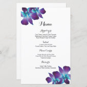 Blue Dendrobium Orchid Wedding Menu (Voorkant / Achterkant)
