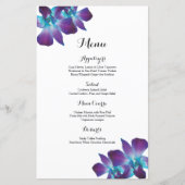 Blue Dendrobium Orchid Wedding Menu (Voorkant)