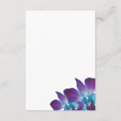 Blue Dendrobium Orchid Wedding Reception Kaart (Achterkant)