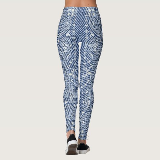 Blue Denim Bandana Leggings (Achterkant)