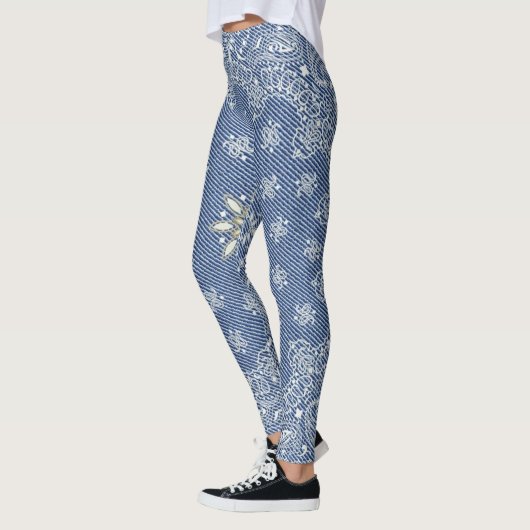 Blue Denim Bandana Leggings (Links)