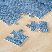 Blue Denim Butterfly Love Sweet Legpuzzel (Zijkant)