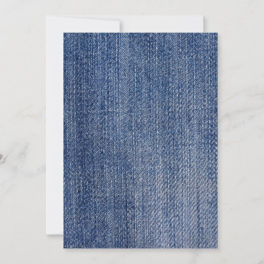 Blue Denim Cowboy of Cowgirl Genderonthullingsfees Kaart (Achterkant)