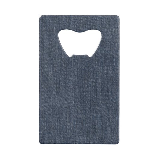 Blue Denim Creditkaart Flessenopener (Voorkant)