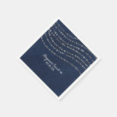 Blue Denim & Diamonds Bling Birthday Party Servetten (Hoek)