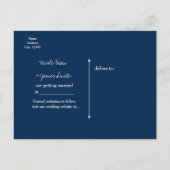 Blue Denim & Diamonds Sparkle Bling Save The Date Aankondigingskaart (Achterkant)