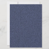Blue Denim en Diamond Sweet Sixteen Party Kaart (Achterkant)
