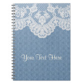 Blue Denim en Lace Notitieboek (Voorkant)