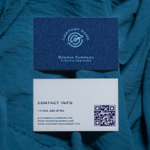 Blue Denim Fabric Texture QR-code