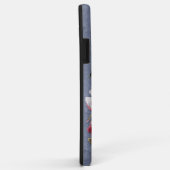 Blue Denim Floral Monogrammed Case-Mate iPhone Case (Achterkant/rechts)