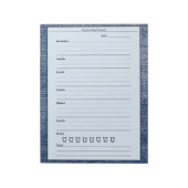 Blue Denim Food Journal - Easy Daily Meal Diary No Notitieblok (Linkerzijde)