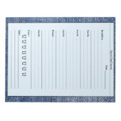 Blue Denim Food Journal - Easy Daily Meal Diary No Notitieblok (Voorkant)