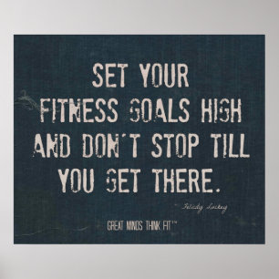 Blue Denim geremd voor fitness Success Poster