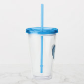 Blue Denim Heart Acryl Drinkbeker (Rechts)