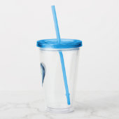 Blue Denim Heart Acryl Drinkbeker (Links)