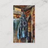 Blue Denim Jacket in Cabin Visitekaartje (Achterkant)