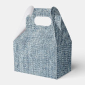 Blue Denim Jean Fabric Bedankdoosjes (Voorkant Zijde)