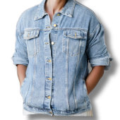 Blue Denim Jean Jacket Grappige desserts citaat