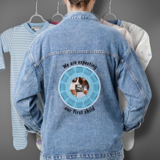 Blue Denim Jean jas Zwangerschap We verwachten Denim Jacket