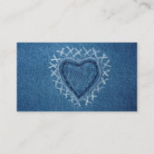 Blue Denim Jeans Fabric  kleding Boutique Visitekaartje (Achterkant)