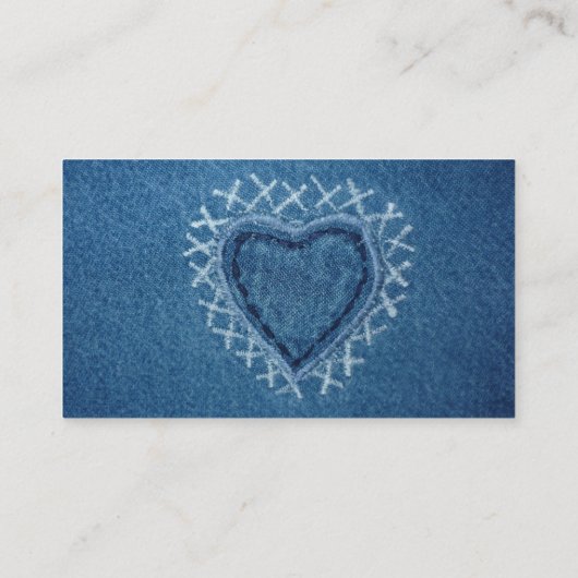 Blue Denim Jeans Fabric kleding Boutique Visitekaartje (Achterkant)