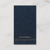 Blue Denim Jeans visitekaartje (Achterkant)
