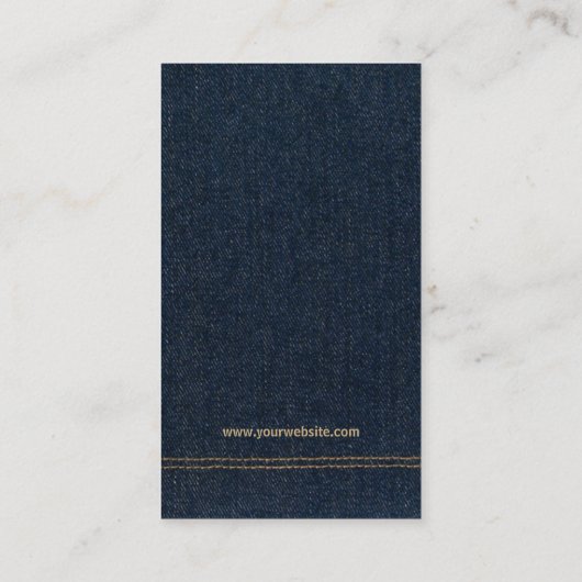 Blue Denim Jeans visitekaartje (Achterkant)