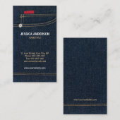 Blue Denim Jeans visitekaartje (Voorkant / Achterkant)