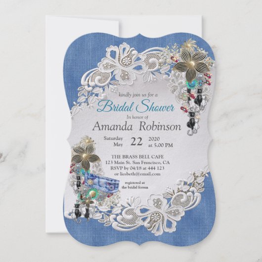 Blue Denim, kant - Costume Jewelry Kaart (Voorkant)