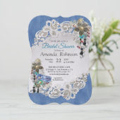 Blue Denim, kant - Costume Jewelry Kaart (Staand voorkant)