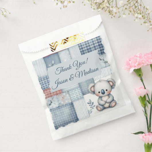 Blue Denim Koala Bedankzakje (Gezegeld)